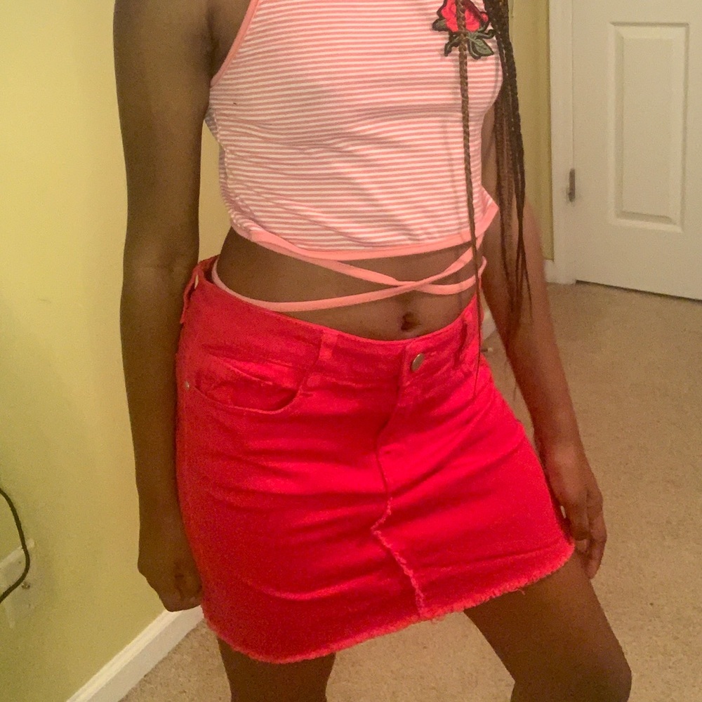 Red skirt